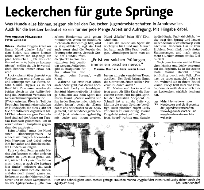 Zeitungsbericht
